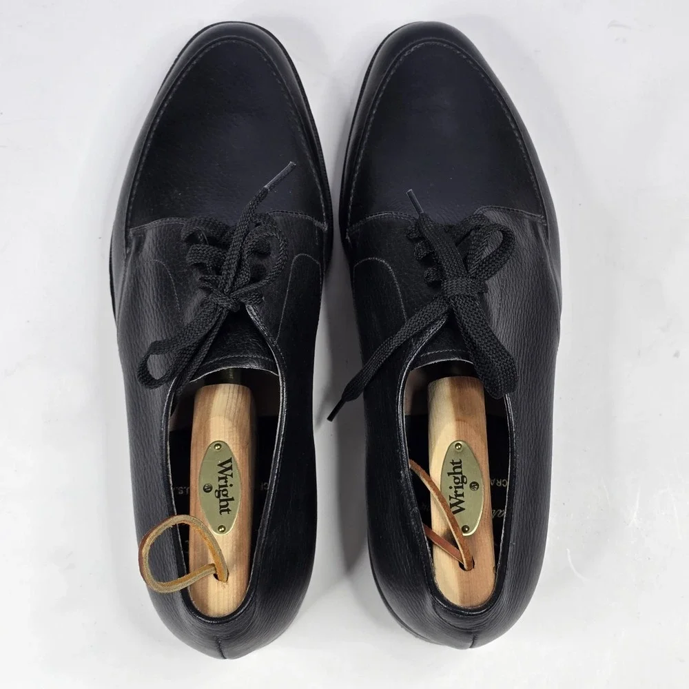 Vintage‎ Wright Arch Preserver Rutgers Union Black Pebble Leather Shoes 11.5D